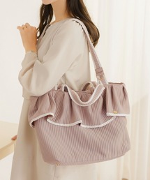 le reve vaniller（ル レーヴ ヴァニレ）の「フリルヘム ヌビ トートバッグ le reve vaniller（トートバッグ）」