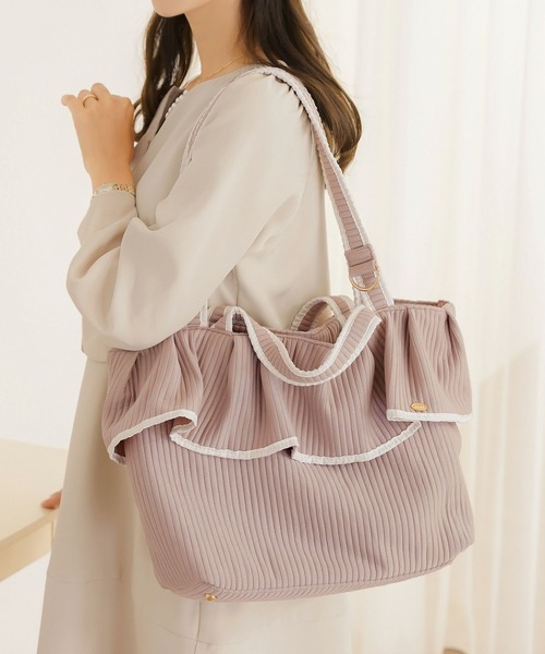 フリルヘム ヌビ トートバッグ le reve vaniller（トートバッグ）｜le