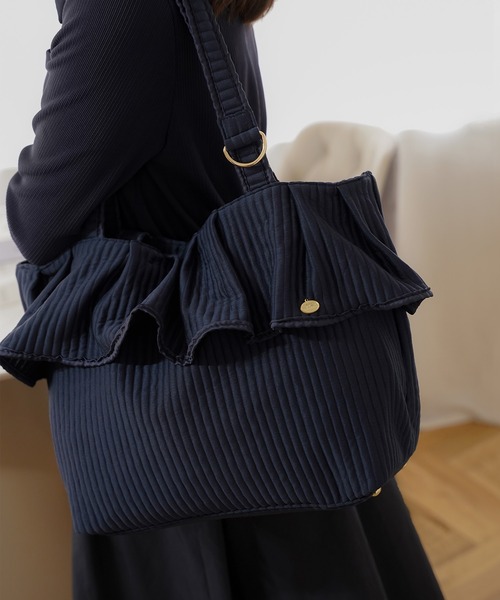 フリルヘム ヌビ トートバッグ le reve vaniller（トートバッグ）｜le