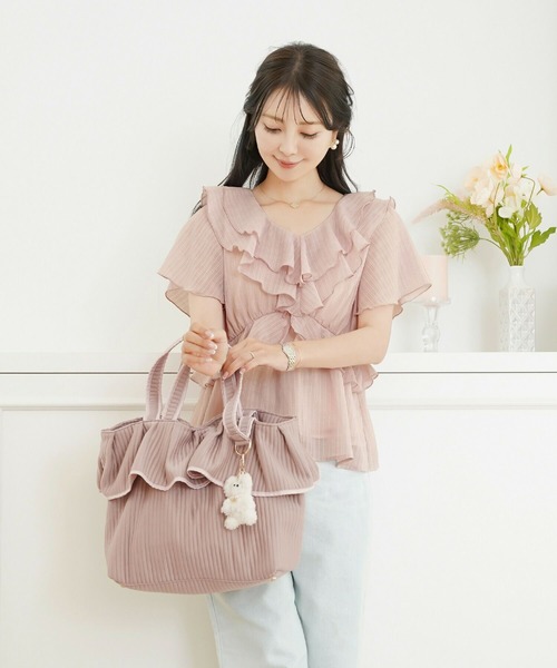 フリルヘム ヌビ トートバッグ le reve vaniller（トートバッグ）｜le