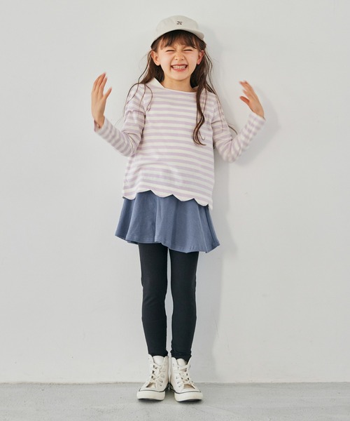 ever closet(エバークローゼット)の「ストレッチスカッツ(フレアタイプ)(スカート・キッズ・カーキ/イエロー系その他/ベージュ/ピンク系その他3/ブルー系その他/グリーン系その他/パープル系その他/ワインレッド・140cm/130cm/120cm/110cm/100cm/90cm/80cm/160cm/150cm)」の12枚目の写真