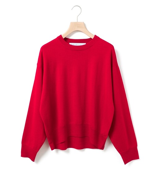 MidiUmi（ミディウミ）の「MidiUmi クルーネックニットプルオーバー（ニット/セーター・レディース・ライトブルー/チャコールグレー/ブラック/レッド・FREE）」の4枚目の写真