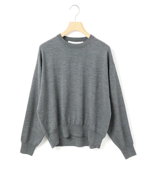 MidiUmi（ミディウミ）の「MidiUmi クルーネックニットプルオーバー（ニット/セーター・レディース・ライトブルー/チャコールグレー/ブラック/レッド・FREE）」の3枚目の写真