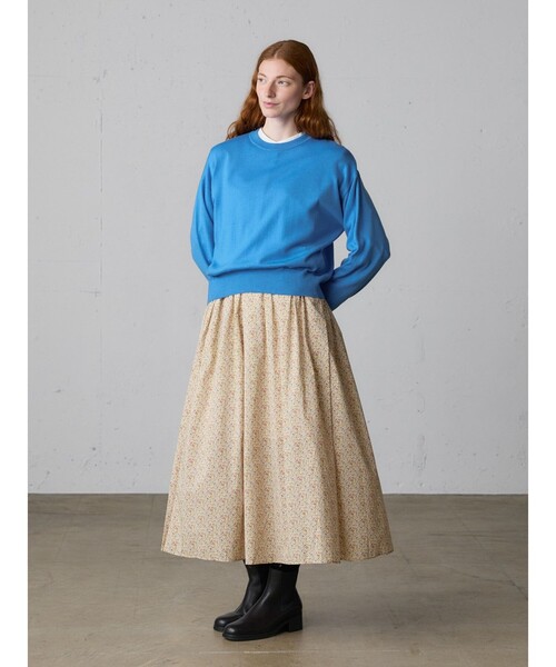 MidiUmi（ミディウミ）の「MidiUmi クルーネックニットプルオーバー（ニット/セーター・レディース・ライトブルー/チャコールグレー/ブラック/レッド・FREE）」の14枚目の写真