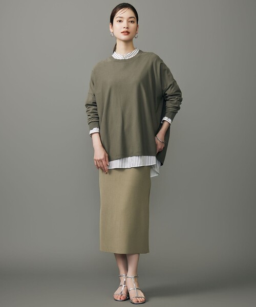 自由区(ジユウク)の「SOMELOSバンドカラー ブラウス(シャツ/ブラウス・レディース・アイボリー系/グレー系1/ふじ色系1・32)」の15枚目の写真