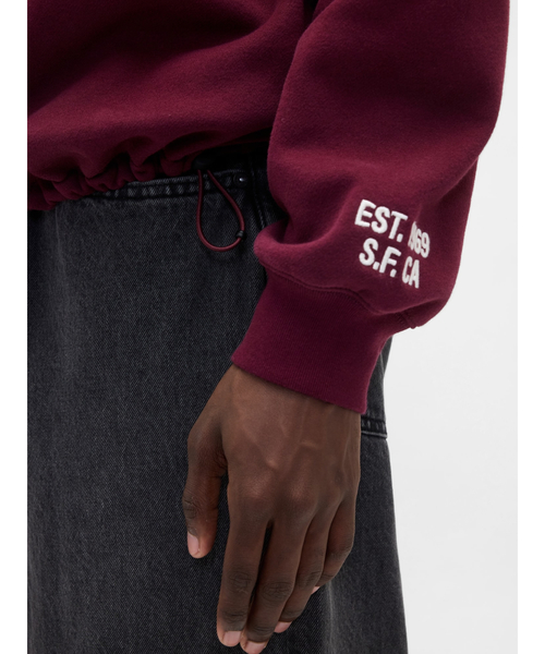 GAP(ギャップ)の「ヴィンテージソフト オーバーサイズ GAPロゴ スウェットシャツ(スウェット・メンズ・ライトグレー/レッド系その他/ホワイト系その他/ネイビー・XS/S/M/L/XL)」の8枚目の写真