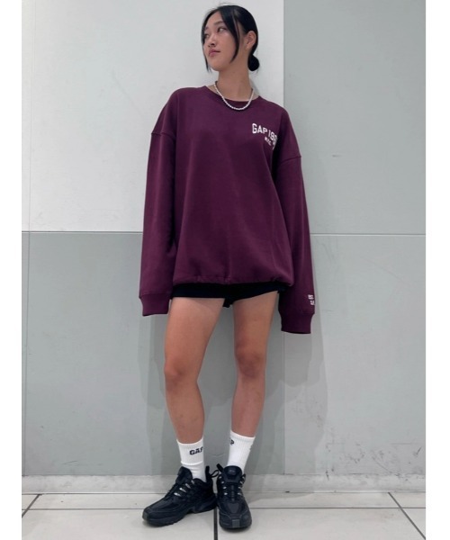 GAP(ギャップ)の「ヴィンテージソフト オーバーサイズ GAPロゴ スウェットシャツ(スウェット・メンズ・ライトグレー/レッド系その他/ホワイト系その他/ネイビー・XS/S/M/L/XL)」の10枚目の写真