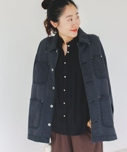 le.coeur blanc(ルクールブラン)の「パウダーサテンシャーリングフレンチブラウス(シャツ/ブラウス・レディース・アイボリー/ブラック/カーキオリーブ・38)」の17枚目の写真