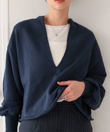 袖切替ロングスリーブシアートップス