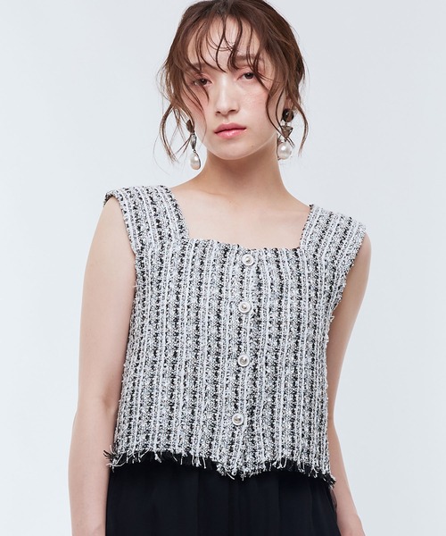 セール】ツイードフリンジタンク《動画あり》（タンクトップ