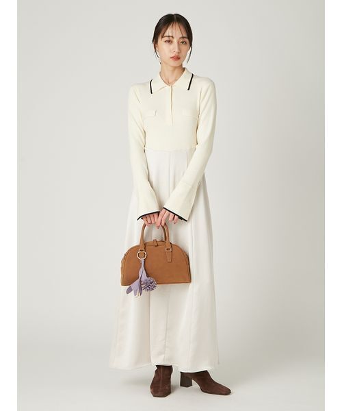 FRAY I.D(フレイアイディー)の「ラウンドボストンバッグ(ボストンバッグ・レディース・ブラック/イエロー・F)」の13枚目の写真