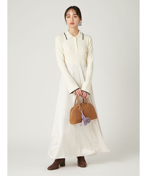 FRAY I.D(フレイアイディー)の「ラウンドボストンバッグ(ボストンバッグ・レディース・ブラック/イエロー・F)」の14枚目の写真