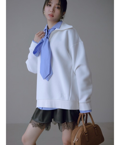 FRAY I.D(フレイアイディー)の「ラウンドボストンバッグ(ボストンバッグ・レディース・ブラック/イエロー・F)」の4枚目の写真