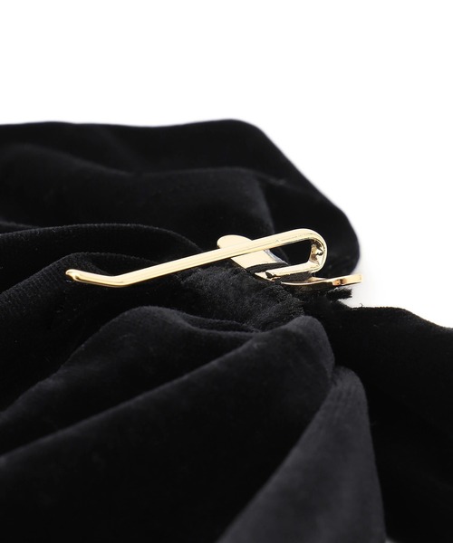 VIS（ビス）の「ビックベロアリボンヘアカフ（バレッタ/ヘアクリップ・レディース・ブラック/ブラウン・FREE）」の6枚目の写真