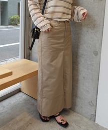 CORNERS | ロールアップツイルロングスカート(デニムスカート)