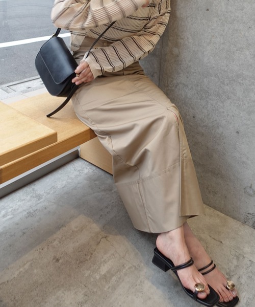 CORNERS(コーナーズ)の「ロールアップツイルロングスカート(デニムスカート・レディース・ベージュ・マルチサイズ)」の3枚目の写真