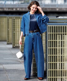 【UNFILO DENIM】撥水ストレッチ バレルレッグデニム