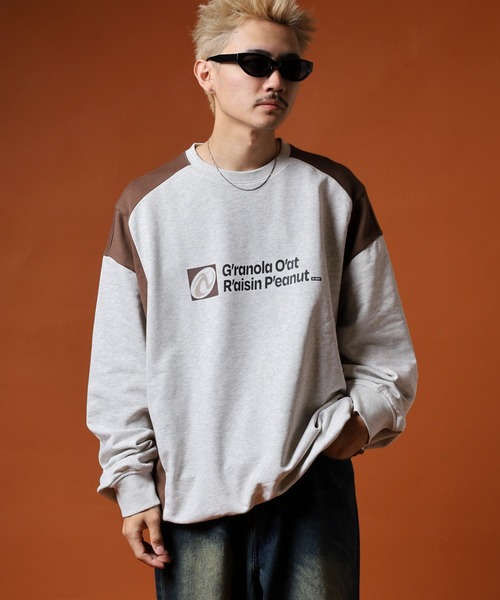 NERDY(ノルディ)の「カラーブロックスウェットシャツ(スウェット・メンズ・ベージュ/グレー系その他/グレー・S/M/L)」の15枚目の写真