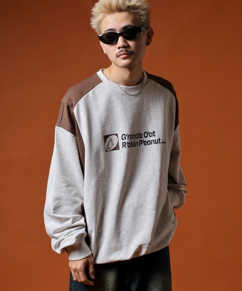 NERDY(ノルディ)の「カラーブロックスウェットシャツ(スウェット・メンズ・ベージュ/グレー系その他/グレー・S/M/L)」の17枚目の写真
