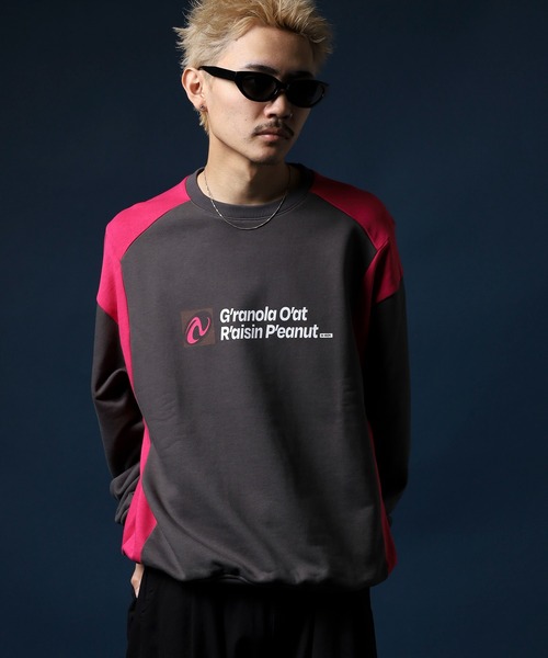 NERDY(ノルディ)の「カラーブロックスウェットシャツ(スウェット・メンズ・ベージュ/グレー系その他/グレー・S/M/L)」の8枚目の写真
