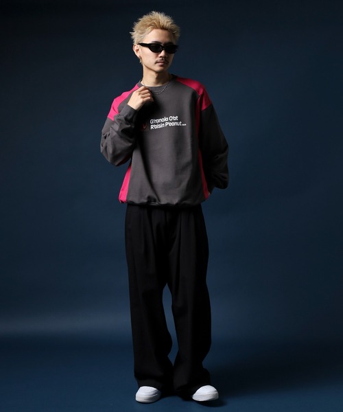 NERDY(ノルディ)の「カラーブロックスウェットシャツ(スウェット・メンズ・ベージュ/グレー系その他/グレー・S/M/L)」の12枚目の写真