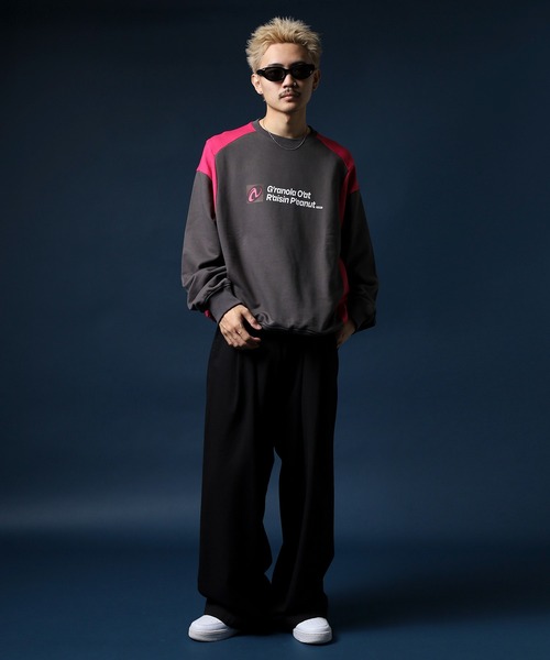 NERDY(ノルディ)の「カラーブロックスウェットシャツ(スウェット・メンズ・ベージュ/グレー系その他/グレー・S/M/L)」の13枚目の写真