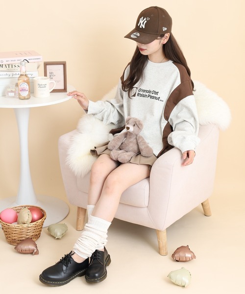 NERDY(ノルディ)の「カラーブロックスウェットシャツ(スウェット・メンズ・ベージュ/グレー系その他/グレー・S/M/L)」の7枚目の写真