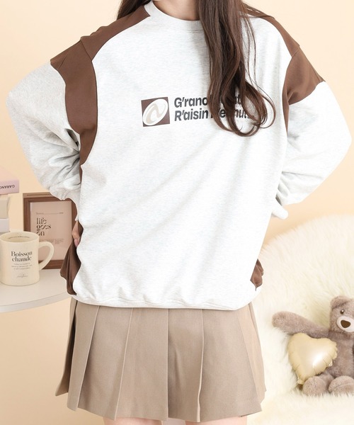 NERDY(ノルディ)の「カラーブロックスウェットシャツ(スウェット・メンズ・ベージュ/グレー系その他/グレー・S/M/L)」の4枚目の写真