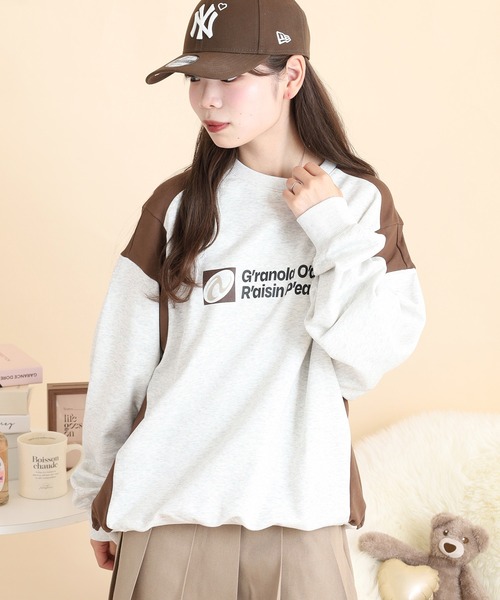 NERDY(ノルディ)の「カラーブロックスウェットシャツ(スウェット・メンズ・ベージュ/グレー系その他/グレー・S/M/L)」の5枚目の写真