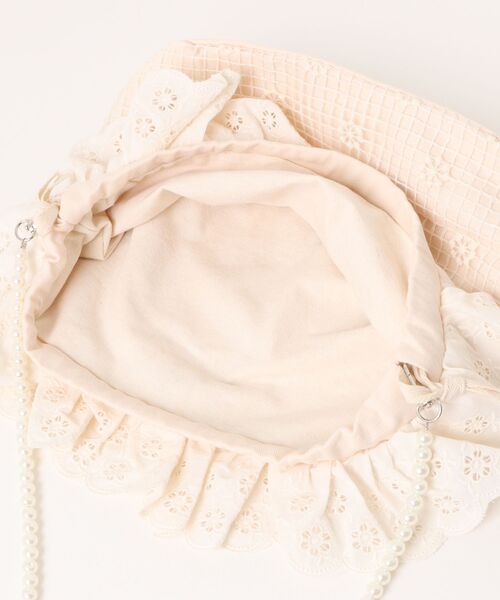 TONE SELECT GOODS(トーンセレクトグッズ)の「Liaa/シアー 花柄 レース パール 巾着バッグ A18681(ハンドバッグ・レディース・その他1/その他2/その他3・FREE)」の11枚目の写真