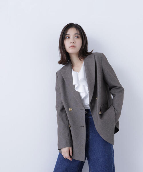 ◇ダブルブレストボクシージャケット（テーラードジャケット
