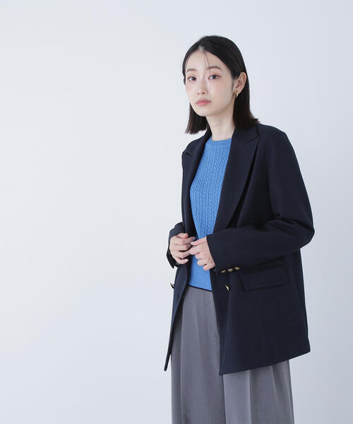 【新品】ナチュラルビューティーベーシックダブルブレストボクシージャケット未使用S ダブルブレストボクシージャケットII | NATURAL BEAUTY BASIC