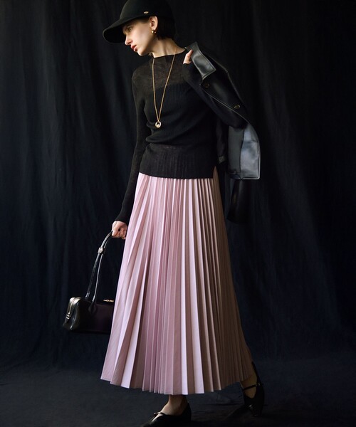 洗える】シアーリブハイネック ニット（ニット/セーター）｜23区