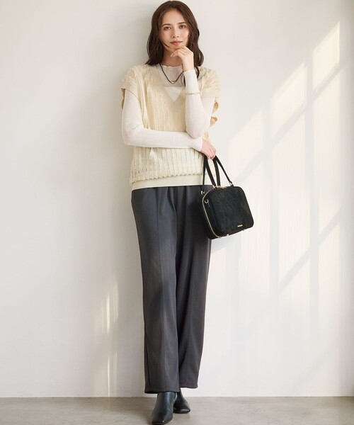 洗える】シアーリブハイネック ニット（ニット/セーター）｜23区