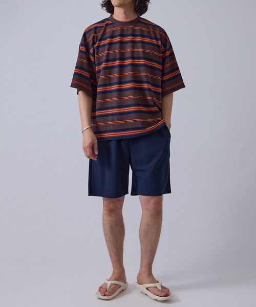  j.n.r.d（ジェー・エヌ・アール・ディー）の「【接触冷感・吸水速乾】【セットアップ対応】j.n.r.d/ウェーブワッフルショートパンツ（その他パンツ・メンズ・ブルー/ブラウン/ネイビー・L/M/LL）」の13枚目の写真