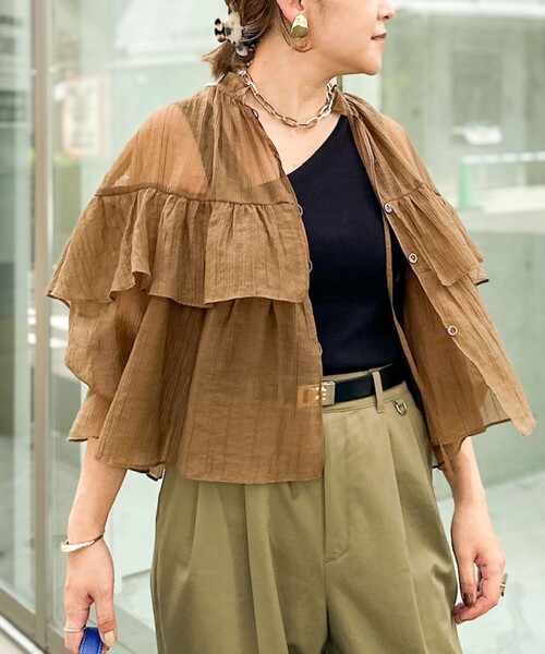 ミナペルホネン souffle 半袖ブラウス 36