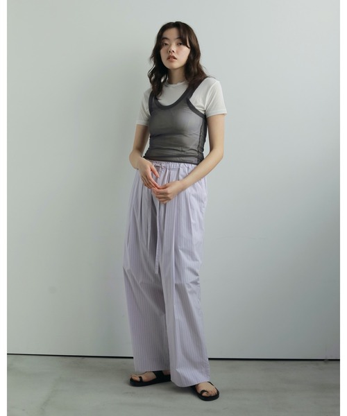 anuke(アンヌーク)の「Stripe Rough Pants(その他パンツ・レディース・ブルー/パープル・36inch/38inch)」の3枚目の写真