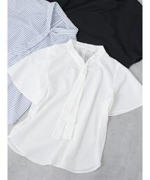 Te chichi TERRASSE | 【ｲｰｼﾞｰｹｱ/接触冷感】無地/柄アソートパール釦ボウタイブラウス(シャツ/ブラウス)