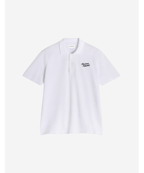 Maison Kitsune（メゾンキツネ）の「MAISON KITSUNE HANDWRITING COMFORT POLO（ポロシャツ・メンズ・ホワイト×ブラック/ブラック×ホワイト・XS/S/M/L/XL）」の4枚目の写真