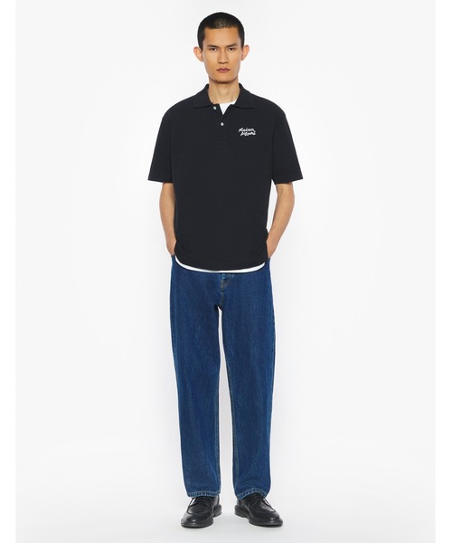 Maison Kitsune（メゾンキツネ）の「MAISON KITSUNE HANDWRITING COMFORT POLO（ポロシャツ・メンズ・ホワイト×ブラック/ブラック×ホワイト・XS/S/M/L/XL）」の10枚目の写真