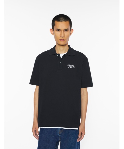 Maison Kitsune（メゾンキツネ）の「MAISON KITSUNE HANDWRITING COMFORT POLO（ポロシャツ・メンズ・ホワイト×ブラック/ブラック×ホワイト・XS/S/M/L/XL）」の9枚目の写真
