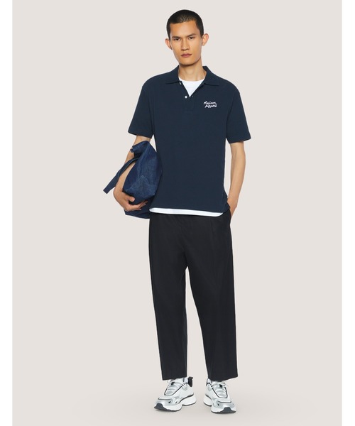 Maison Kitsune(メゾンキツネ)の「MAISON KITSUNE HANDWRITING COMFORT POLO(ポロシャツ・メンズ・ホワイト×ブラック/ブラック×ホワイト/ネイビー・XS/S/M/L/XL)」の16枚目の写真