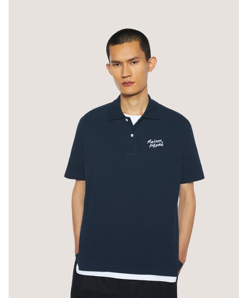 Maison Kitsune(メゾンキツネ)の「MAISON KITSUNE HANDWRITING COMFORT POLO(ポロシャツ・メンズ・ホワイト×ブラック/ブラック×ホワイト/ネイビー・XS/S/M/L/XL)」の17枚目の写真