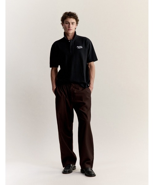 Maison Kitsune(メゾンキツネ)の「MAISON KITSUNE HANDWRITING COMFORT POLO(ポロシャツ・メンズ・ホワイト×ブラック/ブラック×ホワイト/ネイビー・XS/S/M/L/XL)」の11枚目の写真