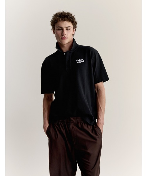 Maison Kitsune(メゾンキツネ)の「MAISON KITSUNE HANDWRITING COMFORT POLO(ポロシャツ・メンズ・ホワイト×ブラック/ブラック×ホワイト/ネイビー・XS/S/M/L/XL)」の12枚目の写真