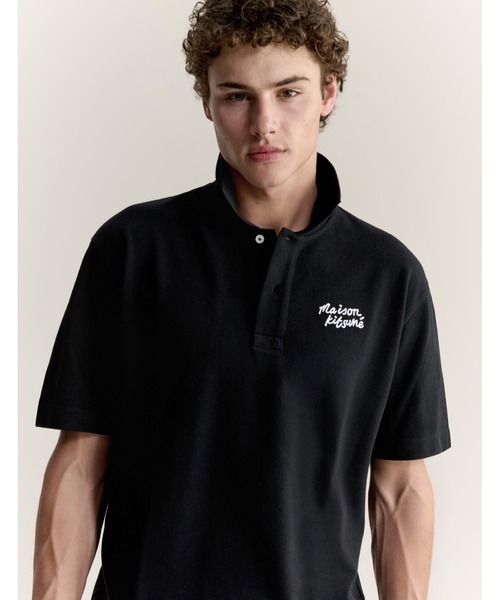 Maison Kitsune(メゾンキツネ)の「MAISON KITSUNE HANDWRITING COMFORT POLO(ポロシャツ・メンズ・ホワイト×ブラック/ブラック×ホワイト/ネイビー・XS/S/M/L/XL)」の13枚目の写真