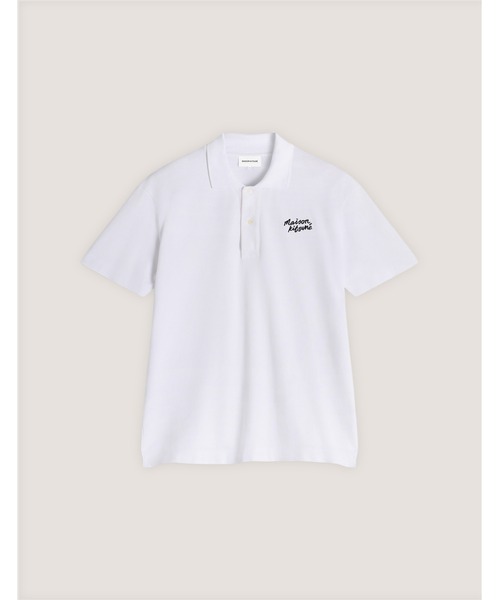 Maison Kitsune(メゾンキツネ)の「MAISON KITSUNE HANDWRITING COMFORT POLO(ポロシャツ・メンズ・ホワイト×ブラック/ブラック×ホワイト/ネイビー・XS/S/M/L/XL)」の4枚目の写真