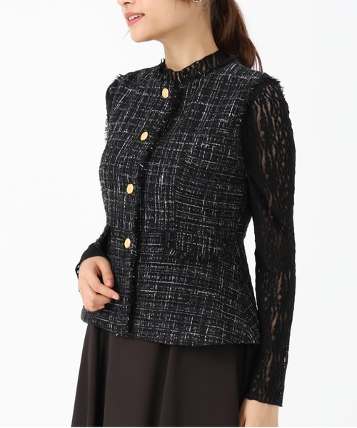 2025秋冬新作 ツイードペプラムジレ 2025秋冬新作 ツイードペプラムジレ