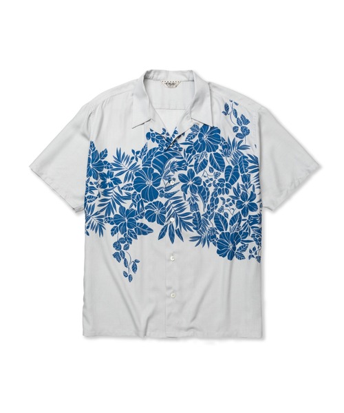 CALEE（キャリー）の「R/P PANEL PRINT ALOHA SH（シャツ/ブラウス・メンズ・バーガンディー/ブルー・LARGE/MEDIUM/X-LARGE）」の3枚目の写真