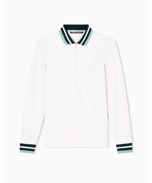EMPORIO ARMANI EA7（エンポリオアルマーニイーエーセブン）の「【エンポリオ アルマーニ EA7】Golf Pro 長袖ポロシャツ VENTUS7テクニカルファブリック（ポロシャツ・レディース・ライトグレー・LARGE/SMALL/X-SMALL）」の2枚目の写真
